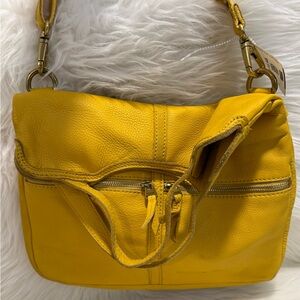 Fossil Vibrant Yellow Leather Shoulder Bag